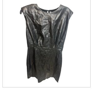 DO+BE Black Faux Leather Top
